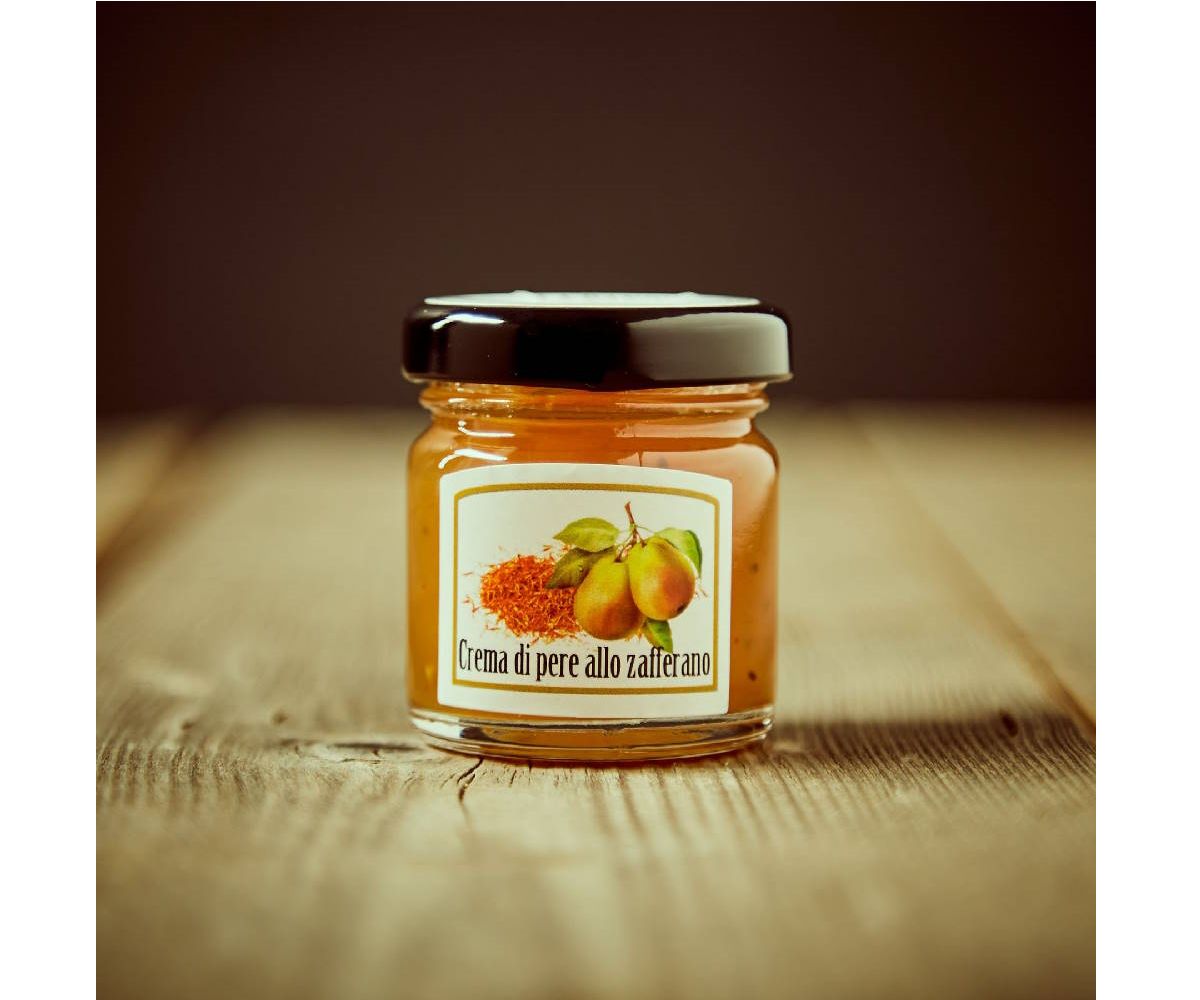 Saffron Pear Cream Compote