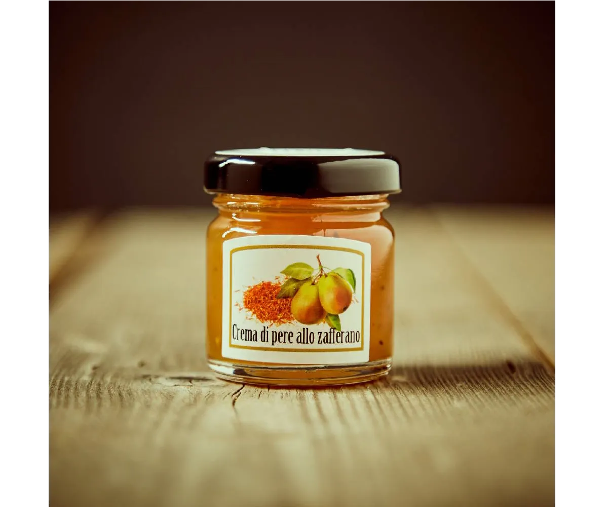 Saffron Pear Cream Compote